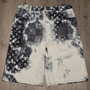 Louis Vuitton Tie-Dye Denim Shorts Mens 32